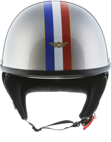 Casque gris avec drapeau fran&ccedil;ais