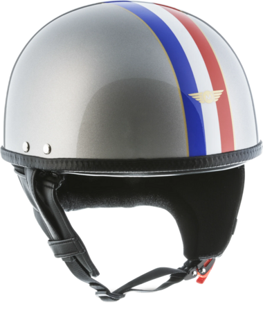 Casque gris avec drapeau fran&ccedil;ais