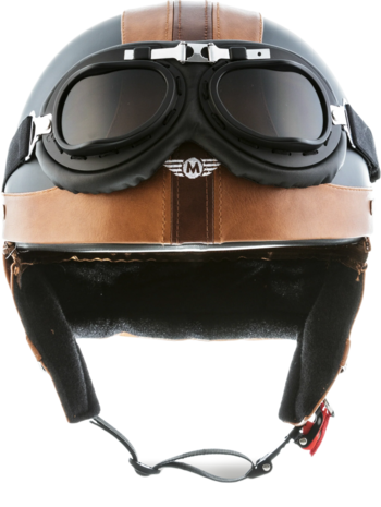 Casque noir avec cuir