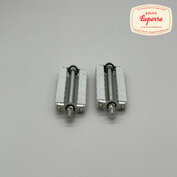 Solex pédales à patins blancs filletage français M14x12,5 (la paire)